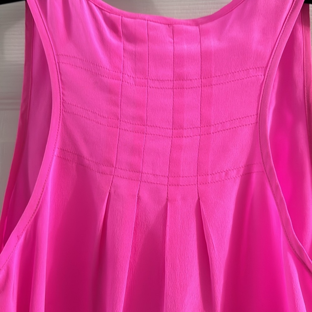 Lilly Putlizer Alyssa Pink Silk Tank Size XS - Picture 4 of 10